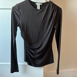 H&M Elegant Brown Long Sleeve Women's Top